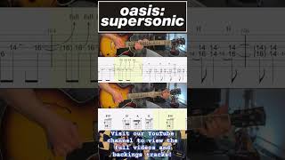 Supersonic  Outro Guitat Solo  Oasis  Rolling Tab  Lesson [upl. by Elbon]