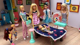 Lilly aur Milly ki kahani part 7 Lilly ko huaa bukhar the barbie task  barbie doll cartoon [upl. by Aekal]