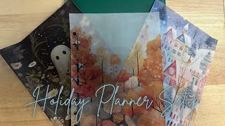 Set Up My Holiday Planner For The Last 3 Months Of The Year  Dollar Tree Decor  A5 6 Ring [upl. by Lockhart]