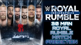 WWE ROYAL RUMBLE 30MAN ROYAL RUMBLE MATCH CARD PREDICTIONS [upl. by Cherish890]