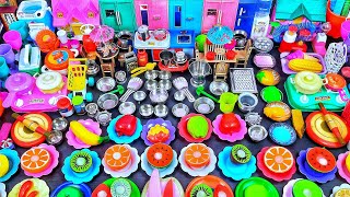 8 minutes satisfying with unboxing hello kitty sanrio kitchen set ASMR  Mini Food Toys set [upl. by Eniamrej742]