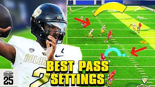 EA College Football 25 BEST Passing SettingsEasiest Pass Settings For BETTER ACCURACYNCAA 25 TIPS [upl. by Scotti646]