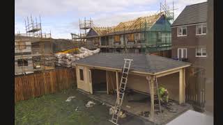 Tuin Bertil  Log Cabin Build  Day 3 18th Oct 2018 [upl. by Ahsinaw]