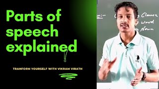 Parts of speech explained in detail  English grammar vikramvirath [upl. by Airotal]