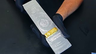 Unboxing 100 oz Silver Bar and 100g Gold Bar [upl. by Namlaz]