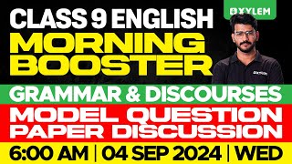 Class 9 English  Model Question Paper Discussion  Grammar amp Discourses  Xylem Class 9 [upl. by Finnegan226]