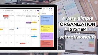 Simple organization system for schoolworklife  Google Keep amp Calendar [upl. by Ialda]