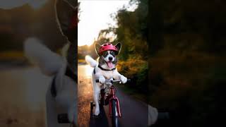 Dog riding a bike [upl. by Julianna]