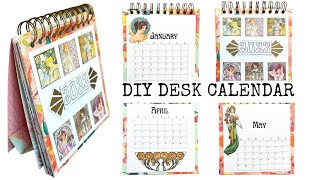 How To Make A Desk CalendarTutorialDigital Collage Club DT Project [upl. by Booth558]