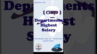 Departments Highest Salary sqlfordataengineer faangpreparation interviewquestions deinterview [upl. by Arraic]