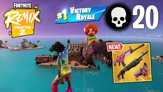 20 Kill Solo vs Squads Win Full Gameplay Fortnite OG Chapter 2 Remix [upl. by Latty]