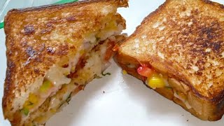 सँडवीच रेसीपी  sandwich recipe corn sandwich recipe in marathi [upl. by Halfdan]