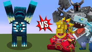 WARDEN BOSS VS Mowzie’s Mobs in Minecraft [upl. by Ellek]