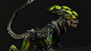 NECA Aliens Fireteam Elite Burster Alien Action Figure Review [upl. by Nayb134]