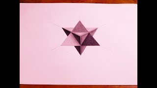 How to Draw a 3D Stellated Octahedron  Geometric Tutorial [upl. by Nahsad]