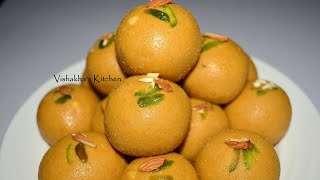 Besan ke Ladoo  बेसन के लड्डू हलवाईके जैसे  with English sub Vishakhas Kitchen [upl. by Otsenre]