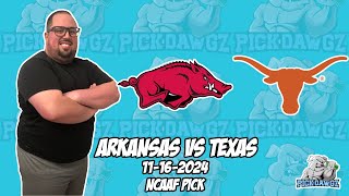 Arkansas vs Texas 111624 College Football Picks amp Predictions  Week 12 NCAAF [upl. by Eimaraj728]