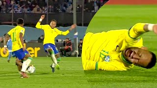 Neymar INJURY vs Uruguay 17102023 HD 1080i [upl. by Mukund]