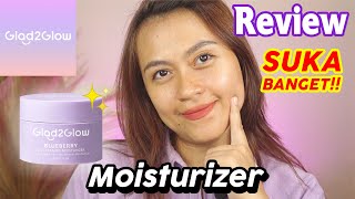 Review GLAD2GLOW 5 Blueberry Moisturizer Cream 5x Ceramide Skin Barrier  Risa Florendo [upl. by Kirbee]