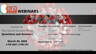 ERAEDTA 1st COVID19 QampA Webinar [upl. by Burtis622]