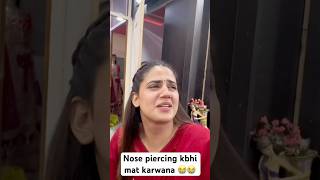 Nose piercing kbhi mat karwana 😭😭 pranjaldahiya gulabiqueen kaleshichori vlog [upl. by Pedrotti]