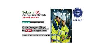 Nebosh 4th Sept IGC exam Solved [upl. by Kilar]