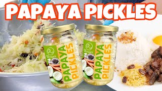 Papaya Pickles  AtcharaEasy Recipe [upl. by Lilah]