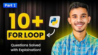 For Loop In Python  10 Problems Solved amp Explained  Python for Beginners [upl. by Attalanta877]