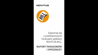 Raport paragonów i sprzedaży  Novitus Bill [upl. by Enhpad857]