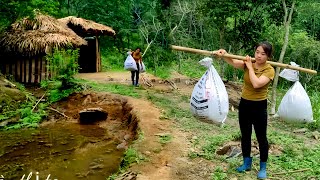 The girl finished the construction bought fish to stock the pond the girl lived alone  Bàn Thị Ta [upl. by Sophey]