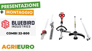 Presentazione e Montaggio del Decespugliatore Blue Bird multifunzione COMBI 22800 [upl. by Cyndie]