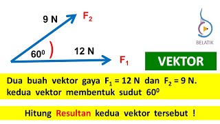 Menghitung Resultan Kedua Vektor Dengan Sudut Tertentu Rumus Aturan Cosinus [upl. by Ayarahs]