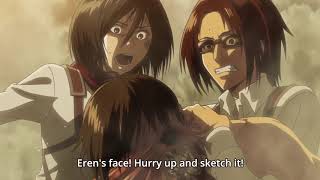 Mikasa Stops Hange From Killing EREN [upl. by Elam622]