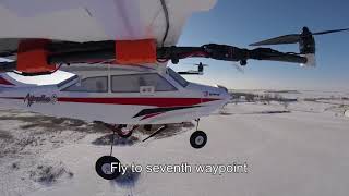 MicroPilot autopilot video of VTOL to Horizontal Flight transition droneUAVUAS [upl. by Dustan]