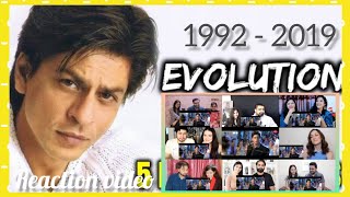 SHAH RUKH KHAN EVOLUTION19922019  REACTION MASHUP  Hani Reaction Mashup [upl. by Malti]