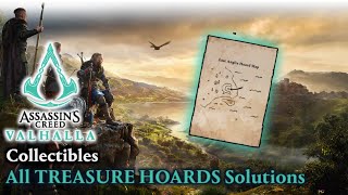 Assassins Creed Valhalla  All Treasure Hoards Solutions [upl. by Mendelsohn]