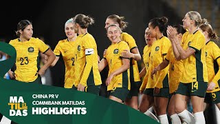 CommBank Matildas v China PR  Highlights  International Friendly  Sydney [upl. by Lydnek]