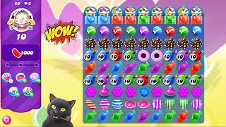 CANDY CRUSH SAGA COMBO PARTY 🔥🔥🔥 COLLECTING 1000 RED CANDIES 🍬  SPECIAL LEVEL 50 [upl. by Eleen]