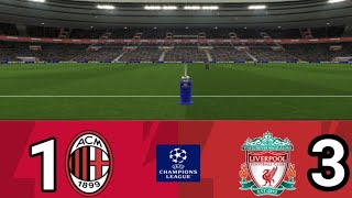 Ac Milan Vs Liverpool 13  UEFA Champions League 2024  Today Match Highlights [upl. by Oyam]