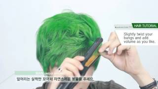 English subtitlesKorean hair Unique Hair Styling for Men [upl. by Ratcliffe]