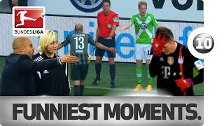 Top 10  The Funniest Moments of the Bundesliga Season so far [upl. by Bale]