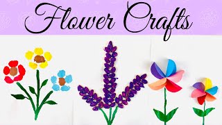 3 Easy Flower crafts for kids🌸  Spring crafts and activities for kids🌷🌼  Crafts with Toddler [upl. by Yvan809]