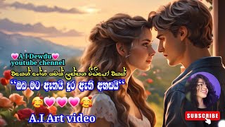 ඔබ මට ඈතයි දුර ඇති අහසයි song AI art වලින් [upl. by Lathan574]