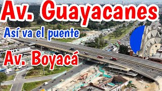 Avenida Guayacanes Así va el puente sobre la Avenida Boyacá Marzo 26 2024 [upl. by Aneed]