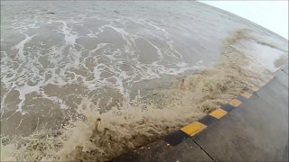 Guyana  sea wall waves [upl. by Raynold500]