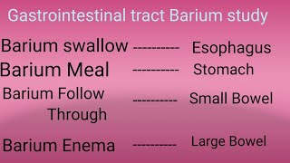 Gastrointestinal tract barium Study  Barium swallow Meal follow throughEnema complete study [upl. by Yelbmik]