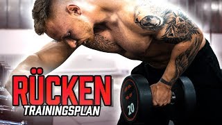 Kompletter RÜCKEN Trainingsplan für MUSKELAUFBAU im Fitnessstudio  Rücken Workout mit 8 Übungen [upl. by Llesirg795]