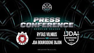 Rytas Vilnius v JDA Bourgogne Dijon  Press Conference  BCL 202324 [upl. by Carla]