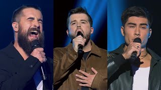 Alex Jeans vs Andrew Taylor vs Callum Warrender  You Raise Me Up  The Voice Au 12  Battle Rounds [upl. by Yasu]