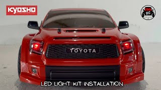 Kyosho Fazer mk2 2021 Toyota Tundra wide body  Im installing a led light kit [upl. by Nahtnamas823]